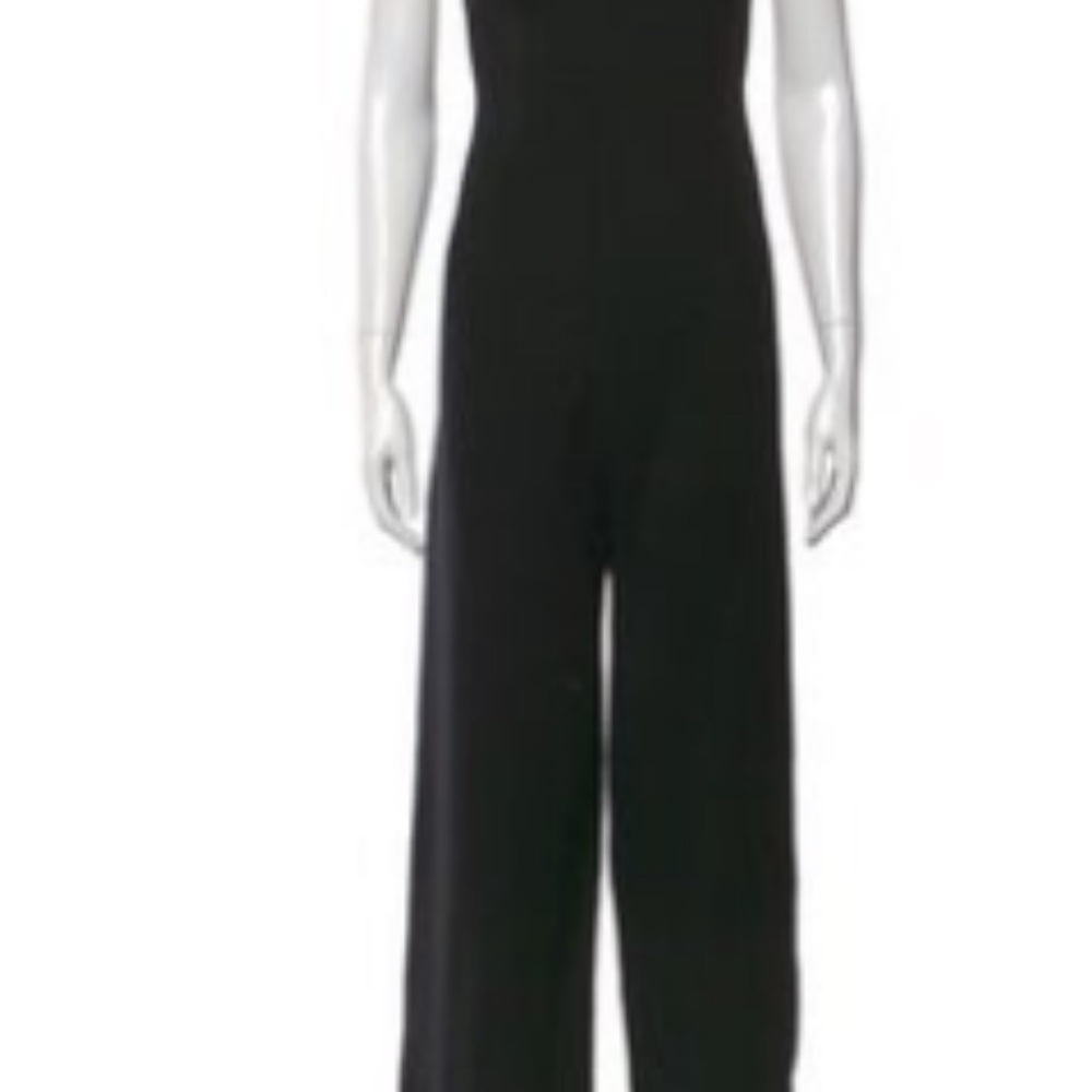 NakedCashmere Black Wide-Leg V-Neck Jumpsuit-M/L - Picture 3 of 3